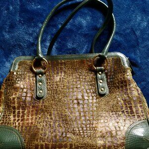 Joan Rivers Vintage Croc Textured Bag